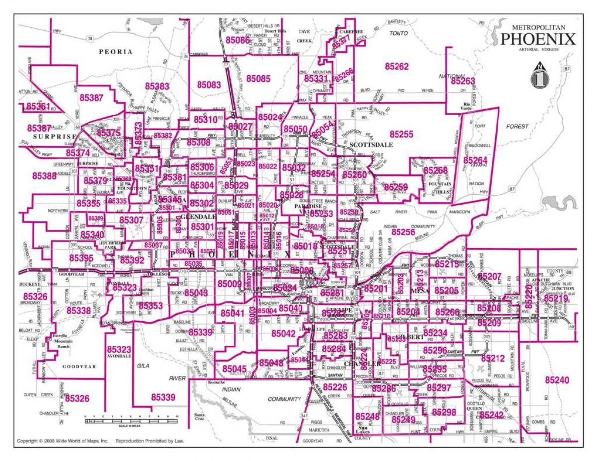 thành phố của Phoenix mã bản đồ