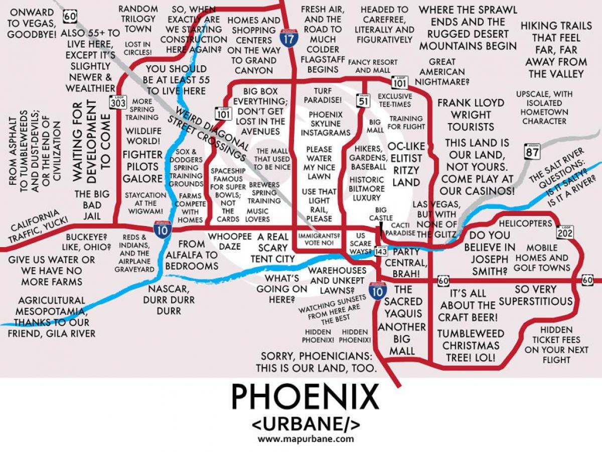Phoenix khu phố bản đồ