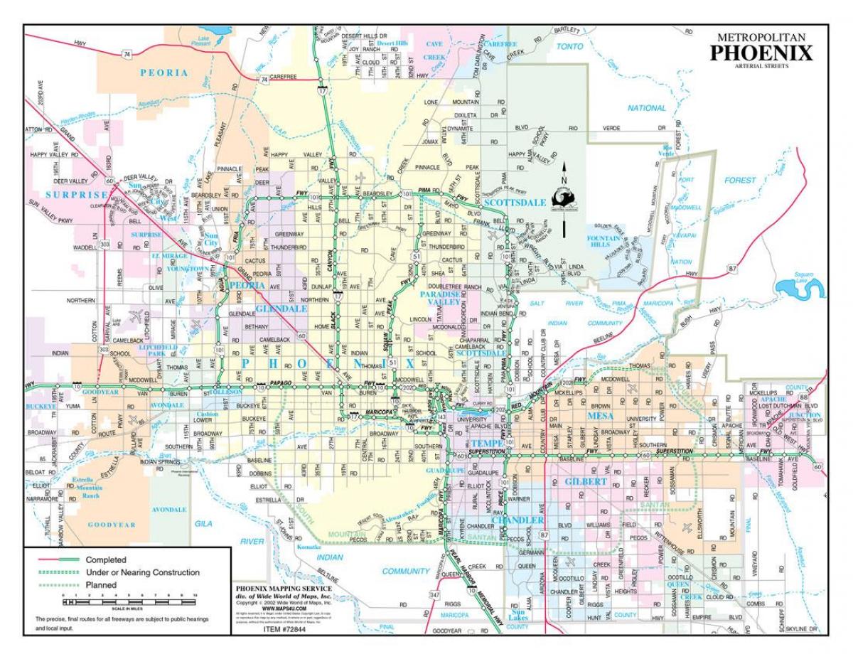 bản đồ đường phố Phoenix