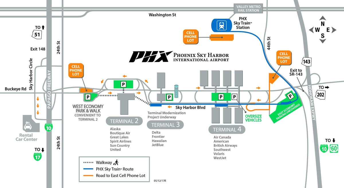 Phoenix sân bay quốc tế bản đồ