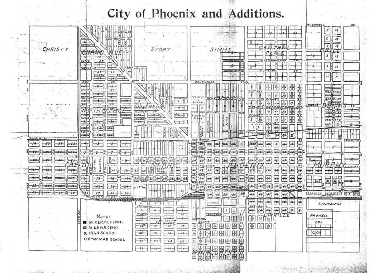 bản đồ của metro Phoenix