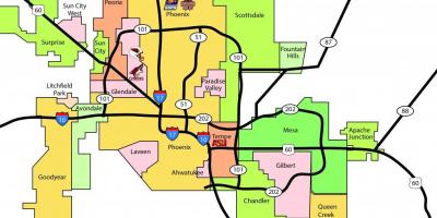 Phoenix khu vực tàu điện ngầm bản đồ