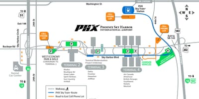 Phoenix sân bay quốc tế bản đồ