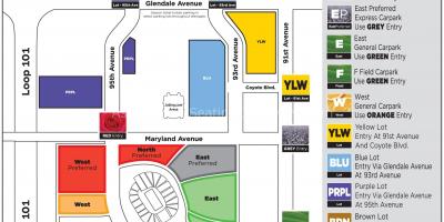 Bản đồ xe của đại học Phoenix sân vận động